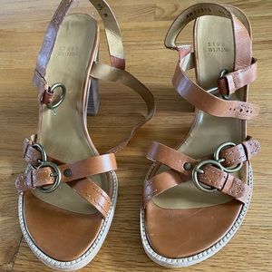 Stuart Weitzman brown leather sandals